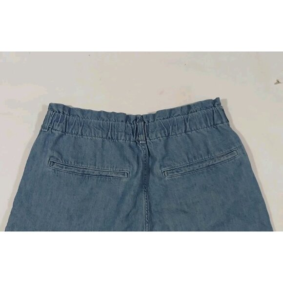 Rag & Bone Paperbag Waist Cotton Linen Denim Shorts - Picture 7 of 9